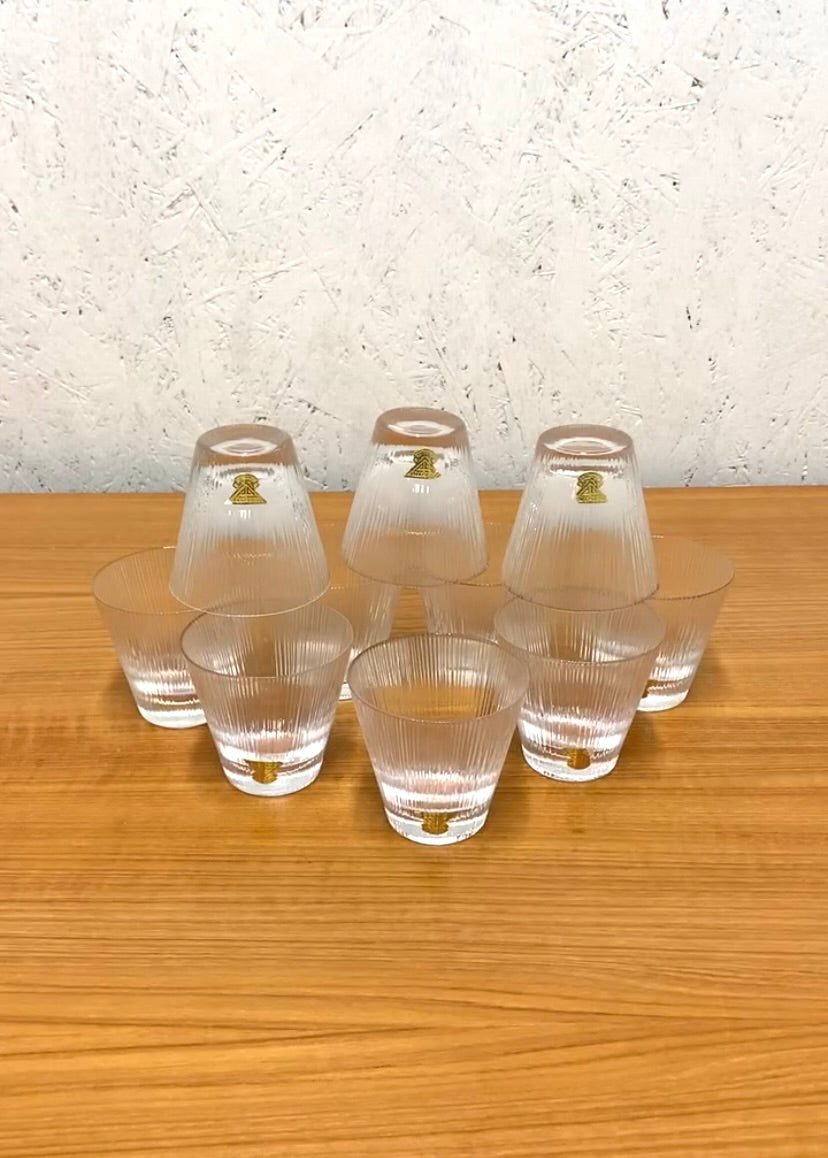 Set of 10 Whiskey Glasses “Isi” by Lennart Andersson, Gullaskruf, Sweden, 60s