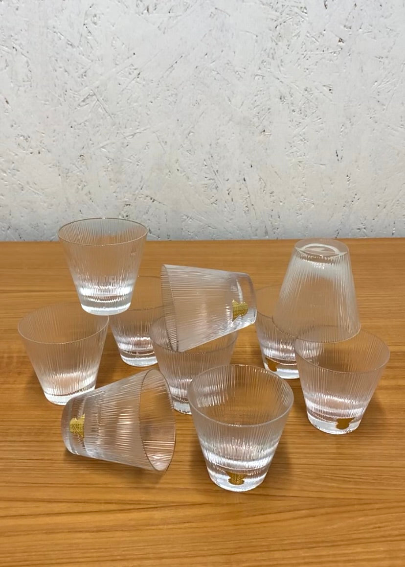 Set of 10 Whiskey Glasses “Isi” by Lennart Andersson, Gullaskruf, Sweden, 60s