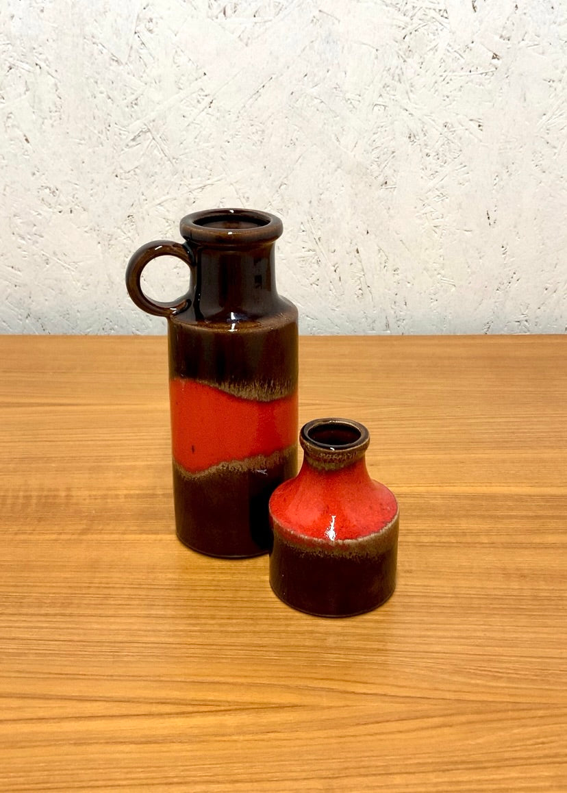 Set of 2 vintage Vases by Scheurich, West Germany, 70s