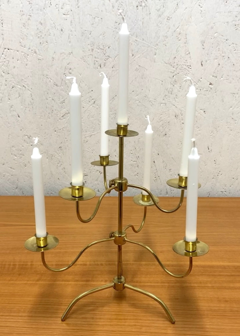 Mid-Century Brass Adjustable Candelabra, Josef Frank for Svenskt Tenn, 50s