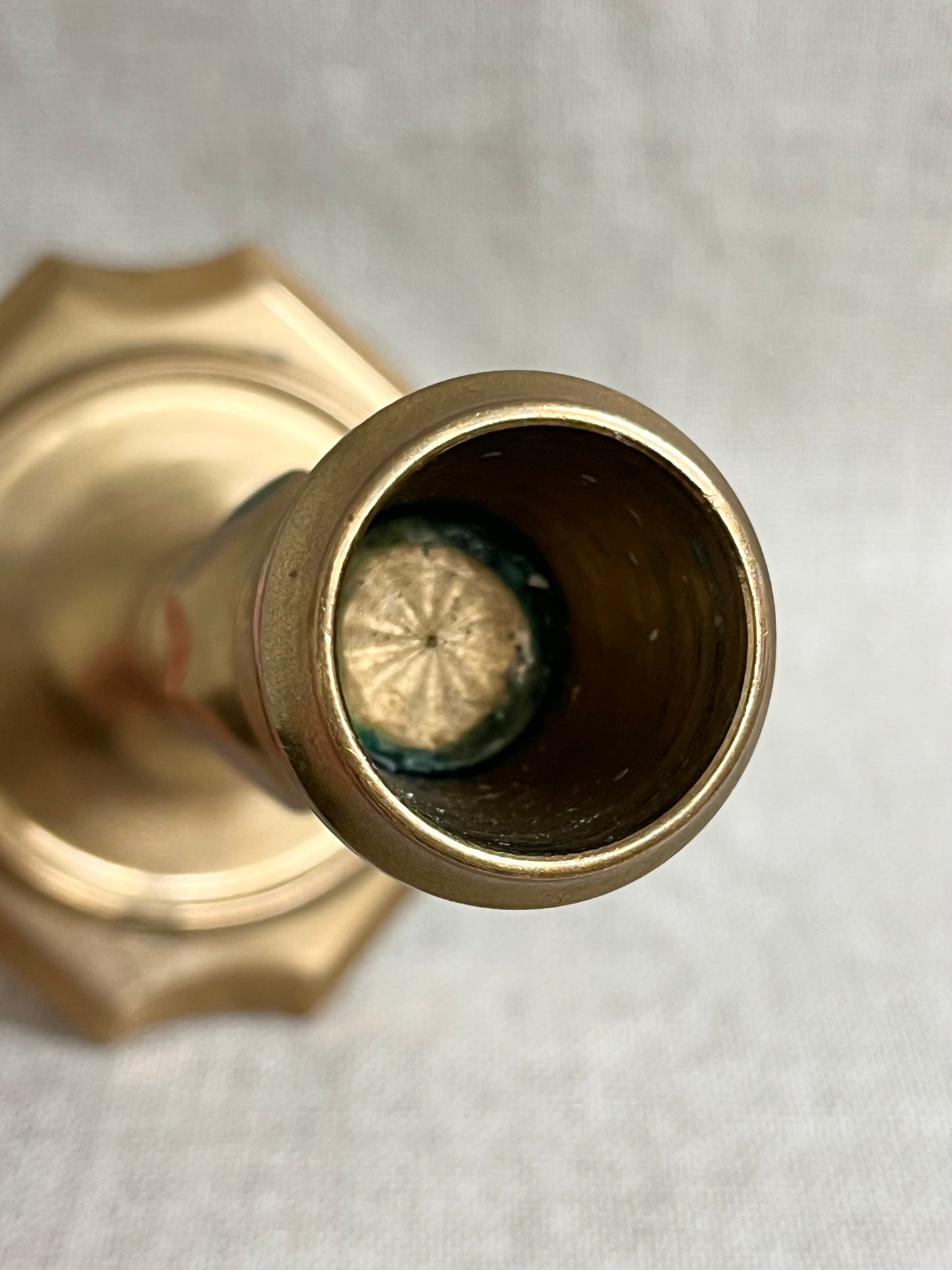 Pair of Swedish Brass Candlesticks