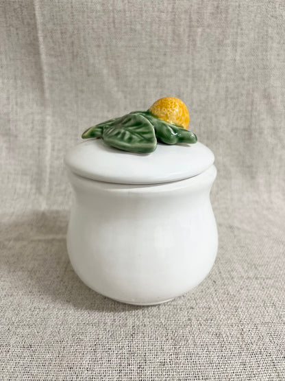 Bordallo Pinheiro orange jar