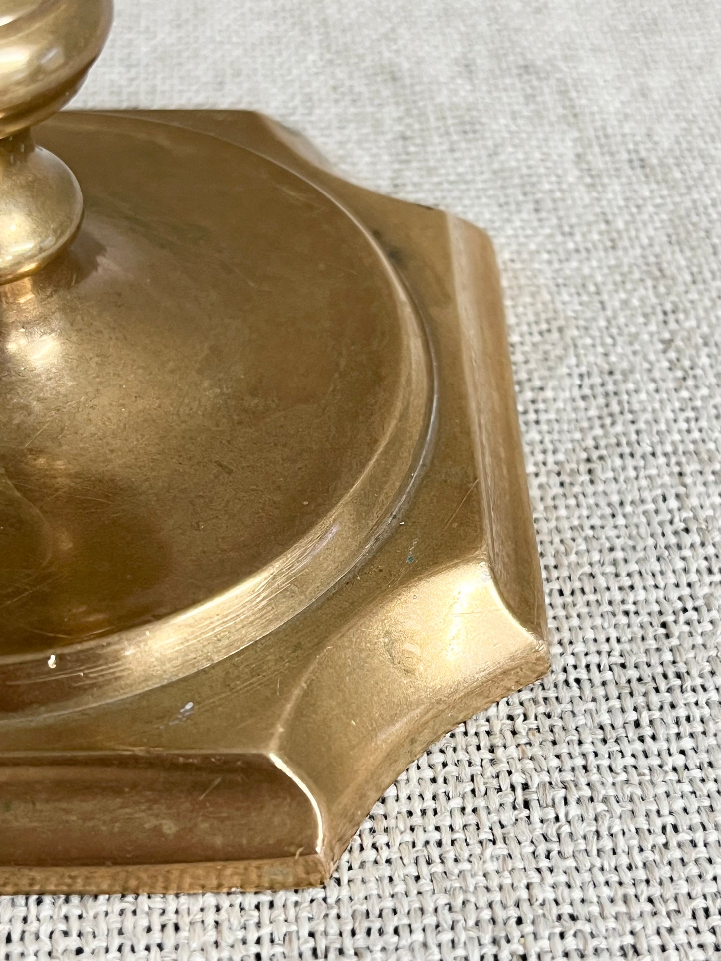 Pair of Swedish Brass Candlesticks
