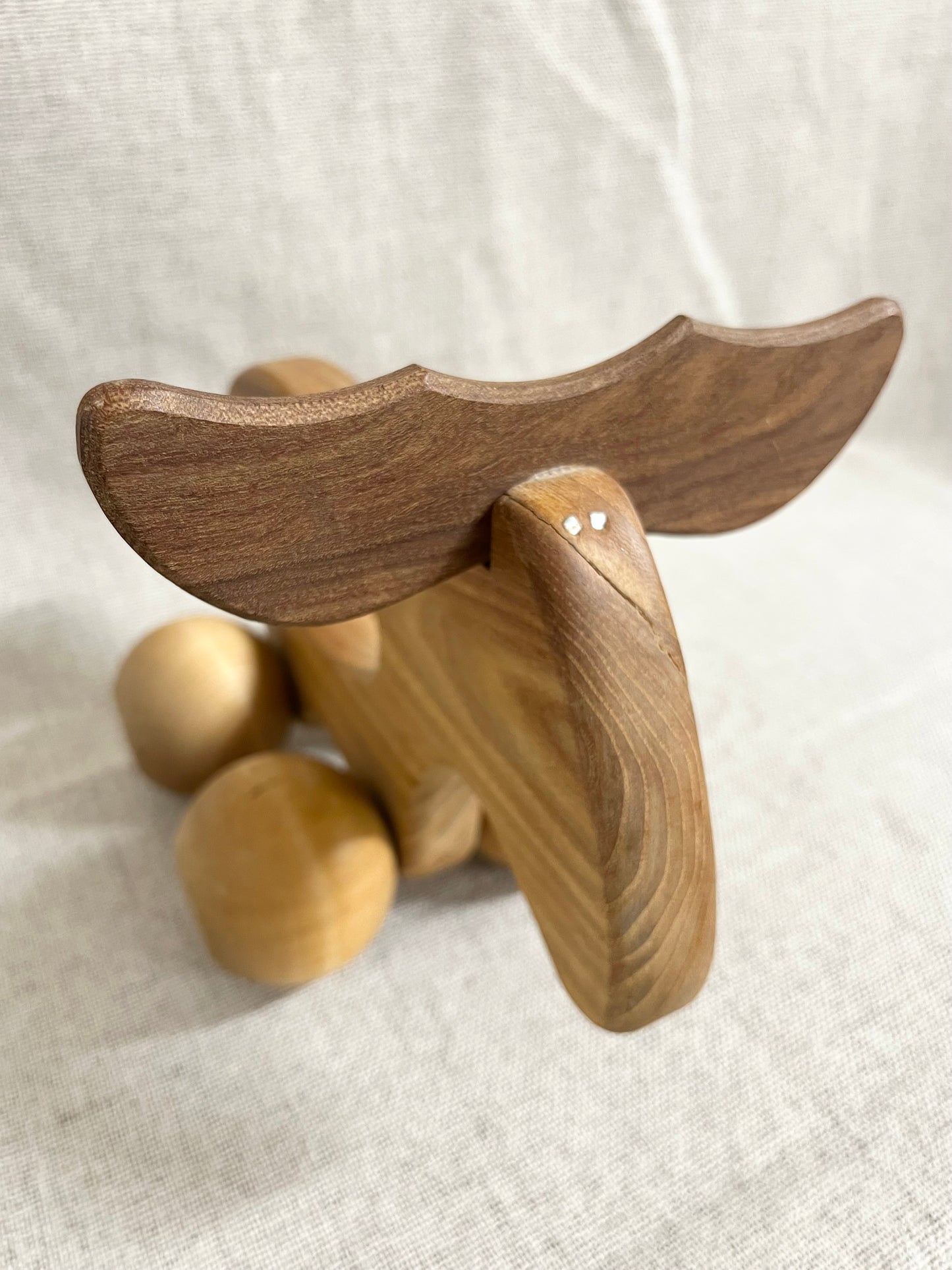 Wooden moose massage roller