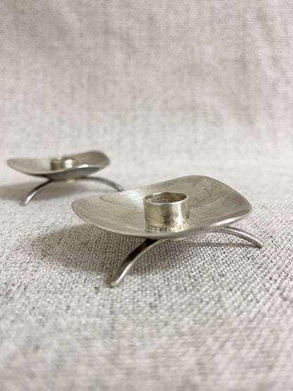 Danish silver plated candle holder by cobra alta 50/60’s