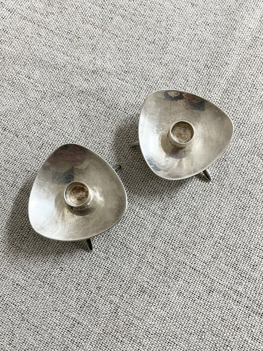 Danish silver plated candle holder by cobra alta 50/60’s