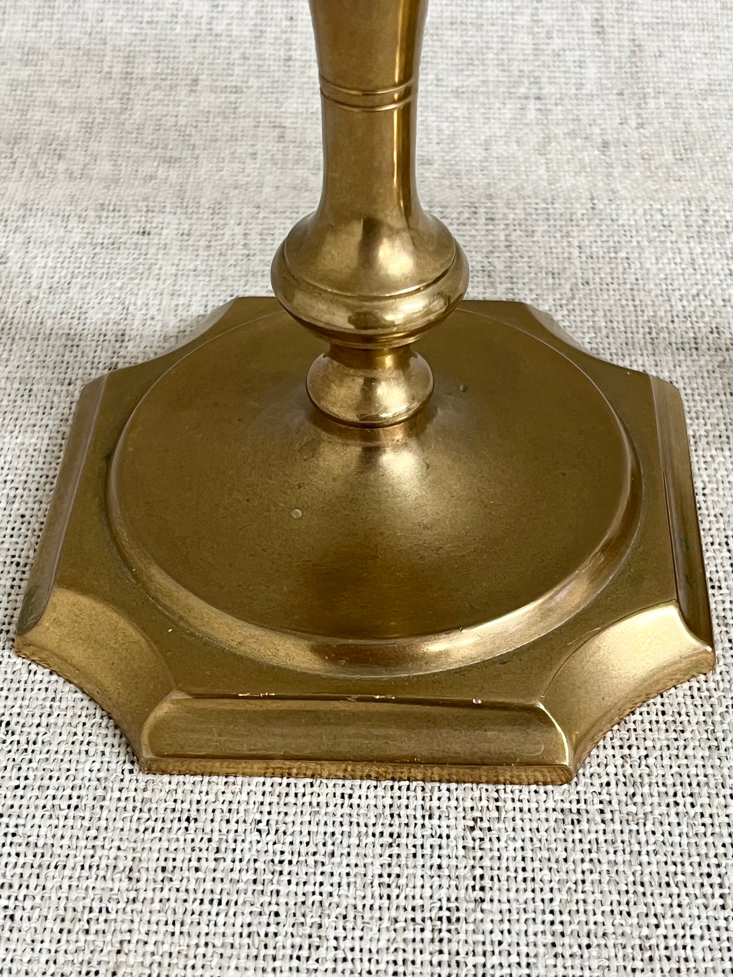 Pair of Swedish Brass Candlesticks