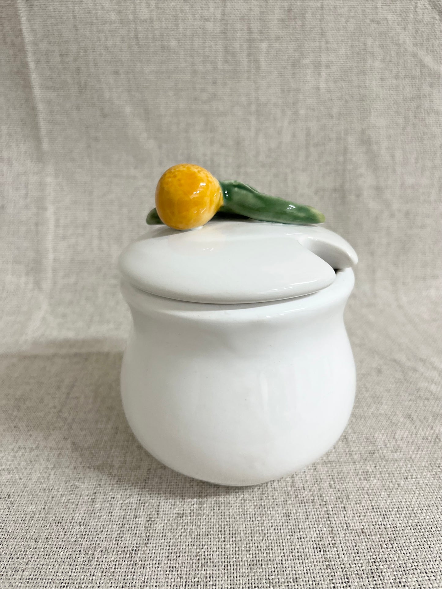 Bordallo Pinheiro orange jar