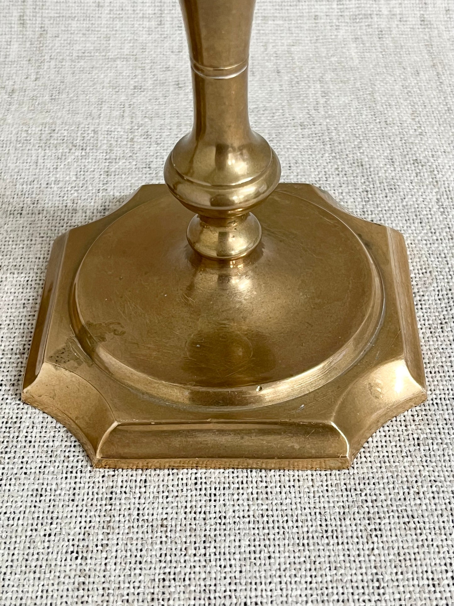 Pair of Swedish Brass Candlesticks