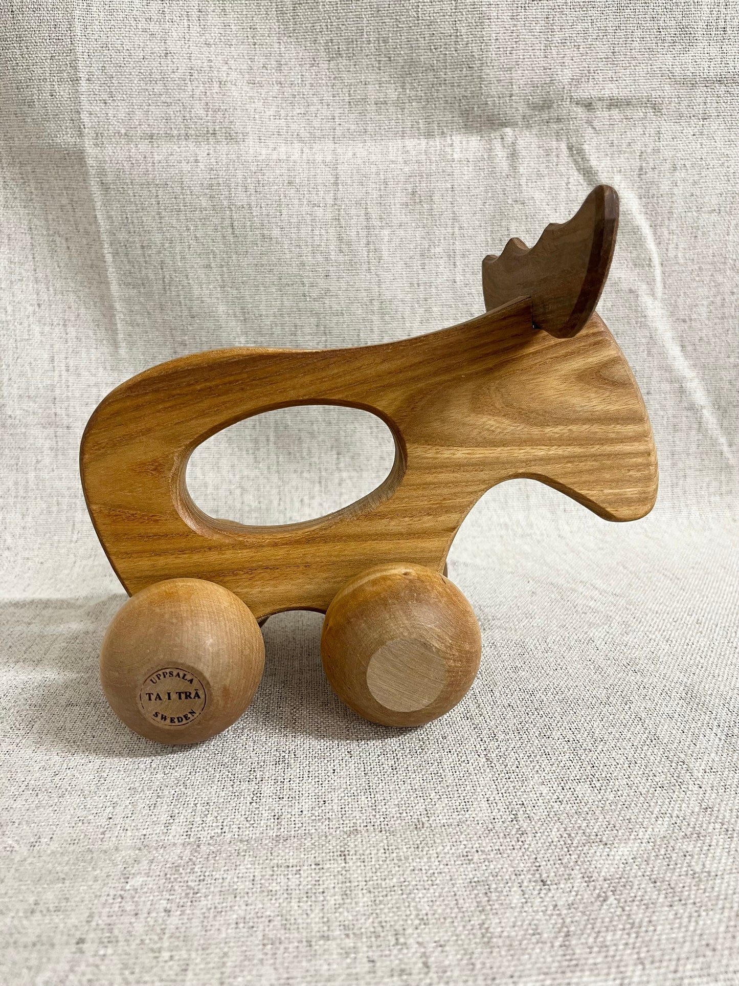 Wooden moose massage roller