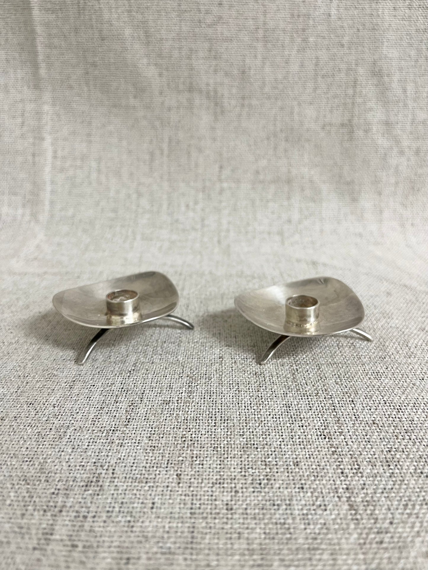 Danish silver plated candle holder by cobra alta 50/60’s