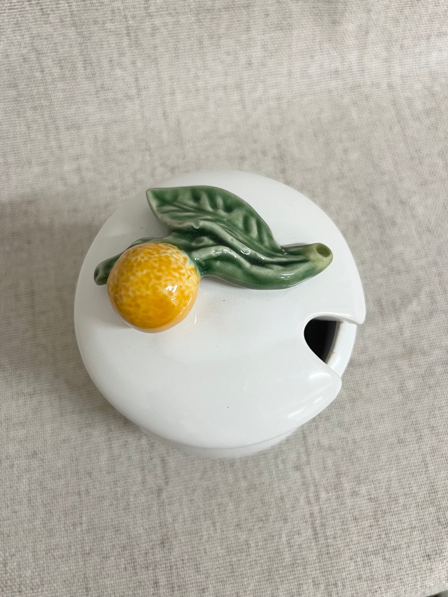 Bordallo Pinheiro orange jar