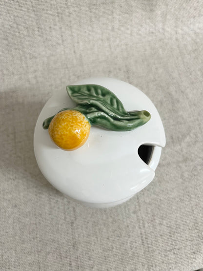 Bordallo Pinheiro orange jar