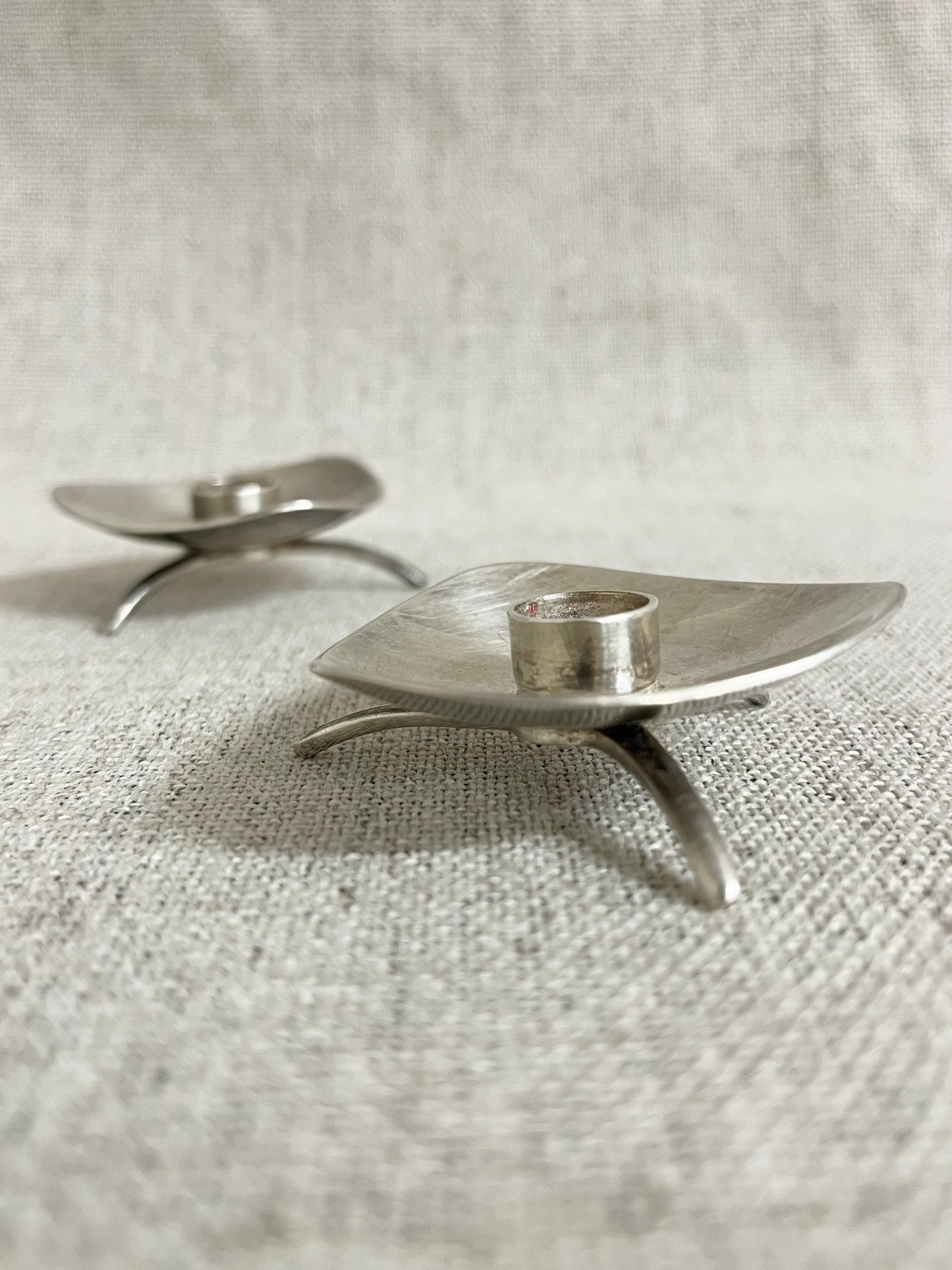 Danish silver plated candle holder by cobra alta 50/60’s