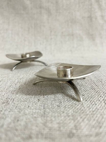 Danish silver plated candle holder by cobra alta 50/60’s