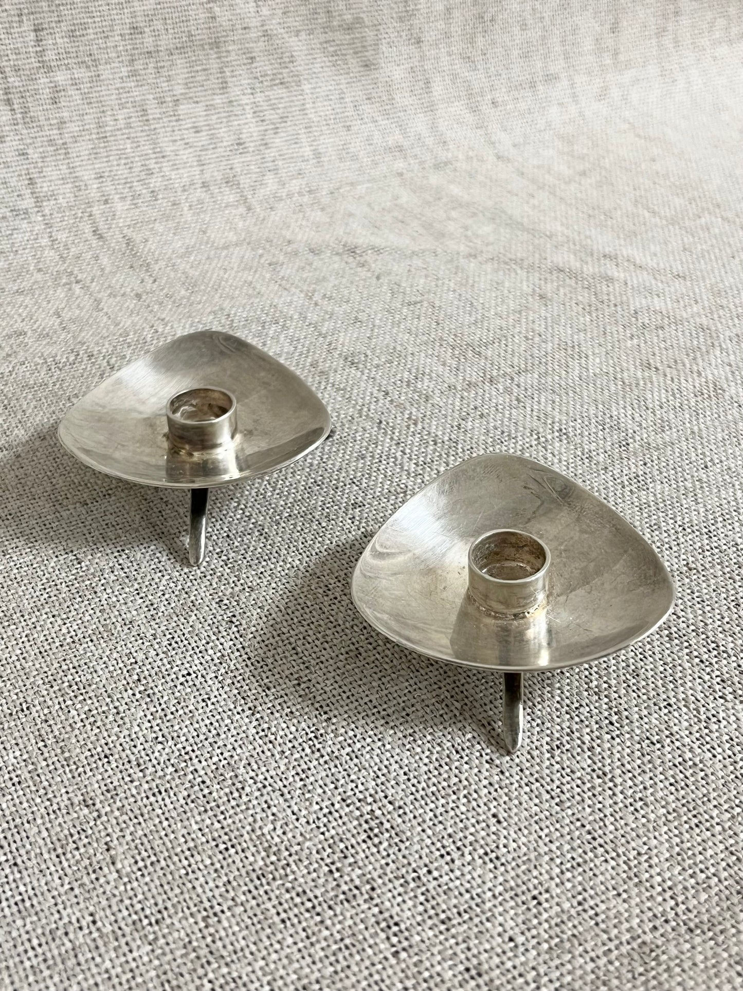 Danish silver plated candle holder by cobra alta 50/60’s