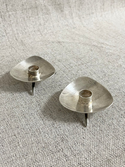 Danish silver plated candle holder by cobra alta 50/60’s