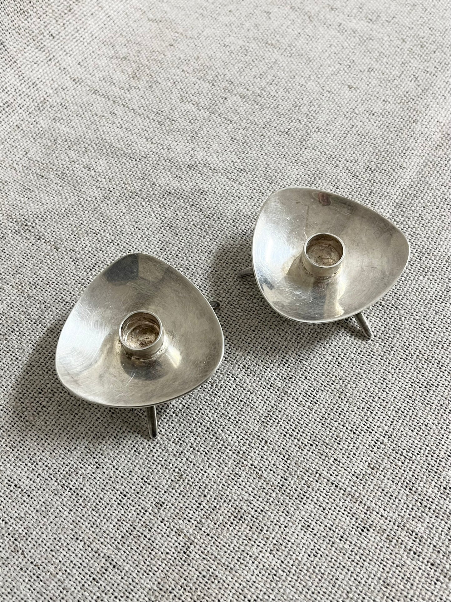 Danish silver plated candle holder by cobra alta 50/60’s