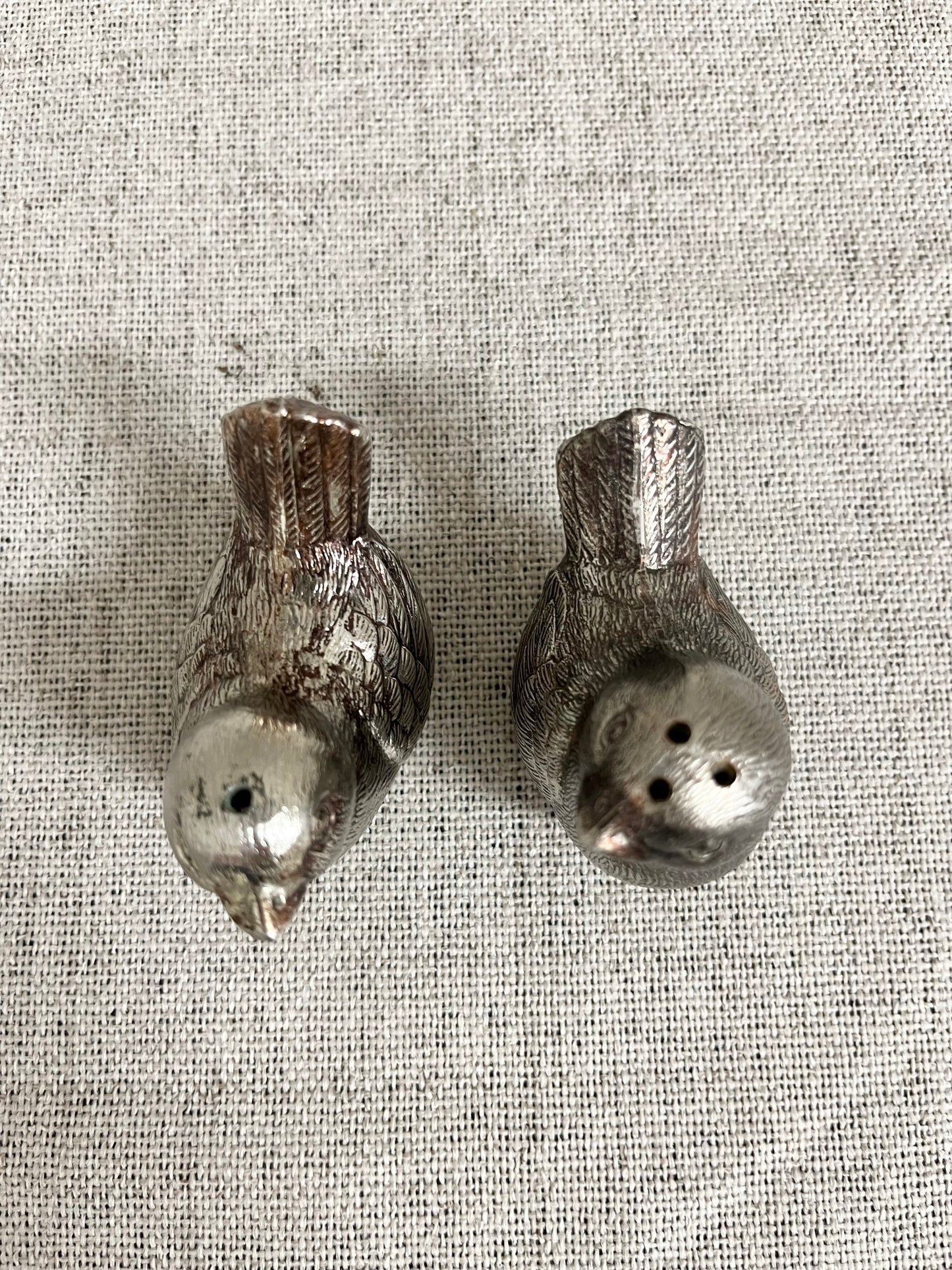 Pair of Salt and Pepper Birds