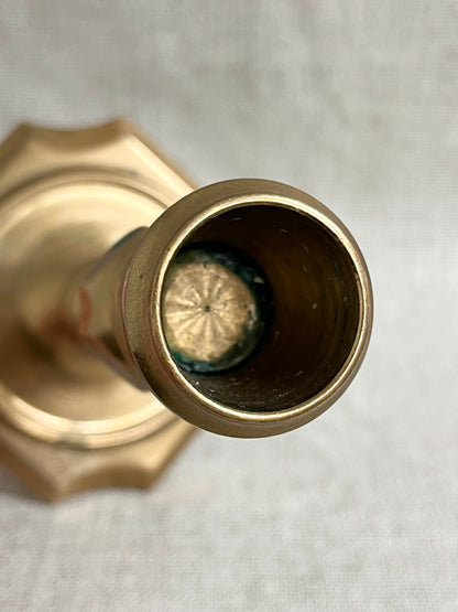 Pair of Swedish Brass Candlesticks