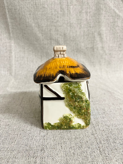 Hand-painted english cottage jar