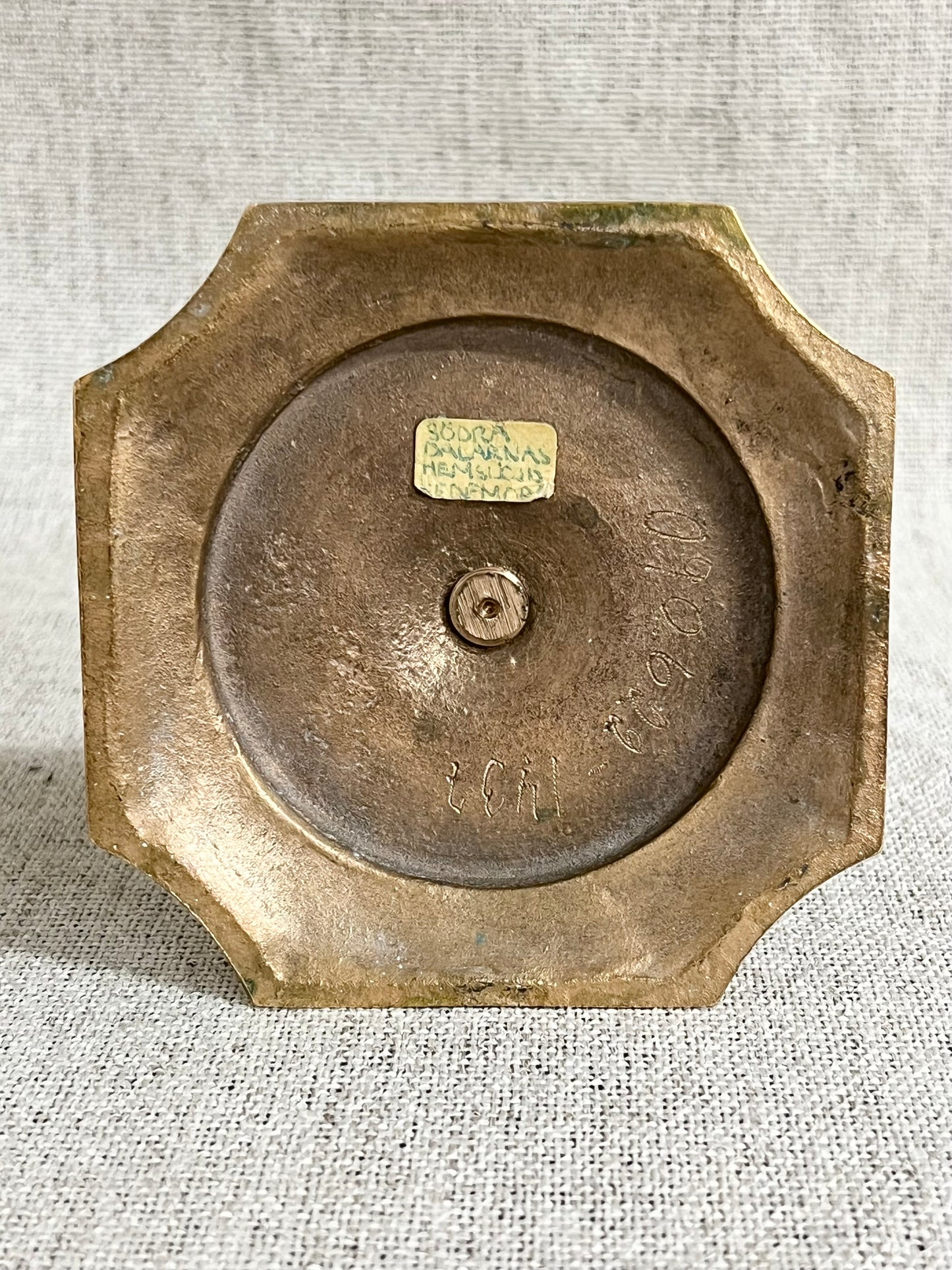 Pair of Swedish Brass Candlesticks