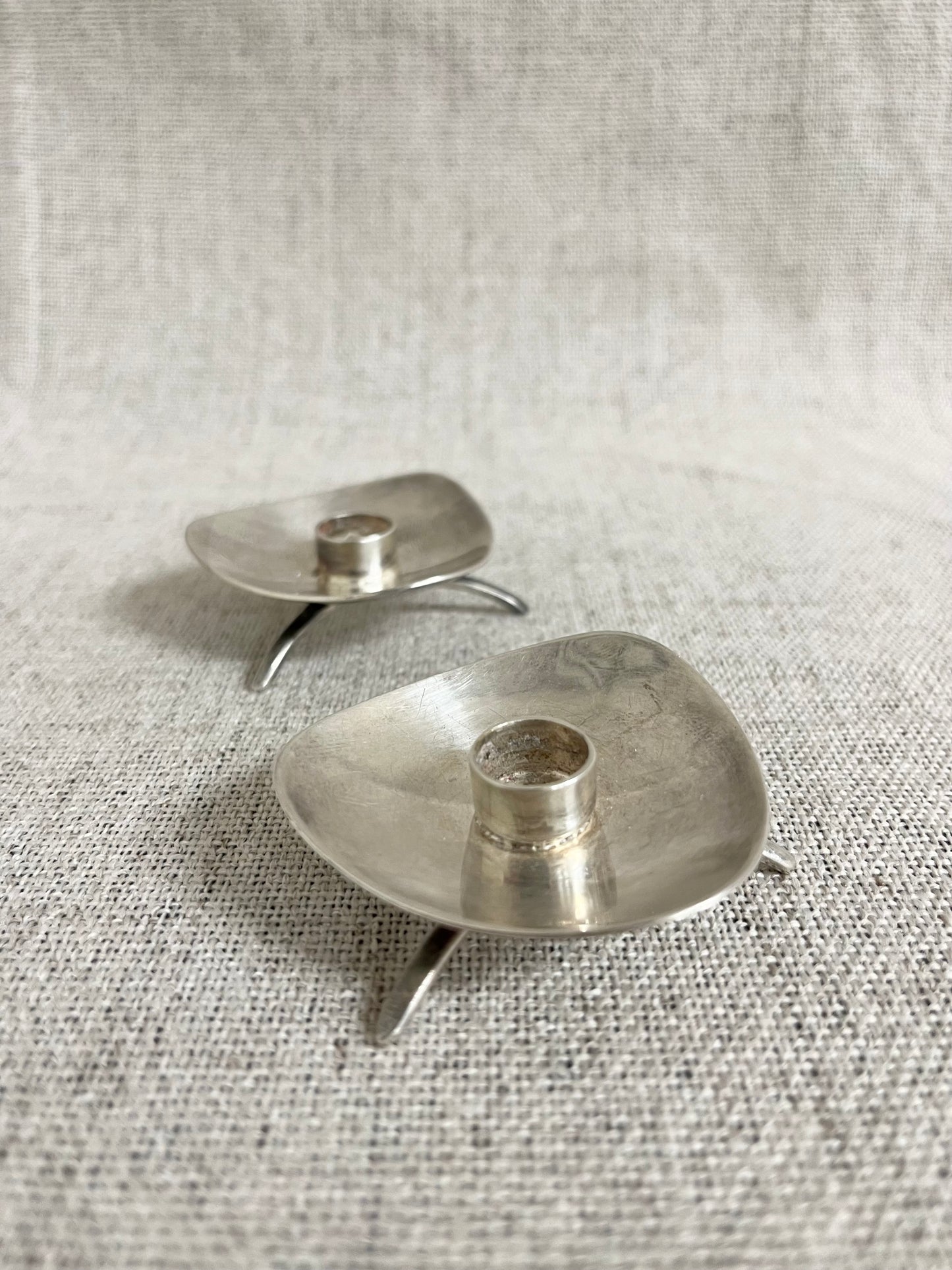 Danish silver plated candle holder by cobra alta 50/60’s