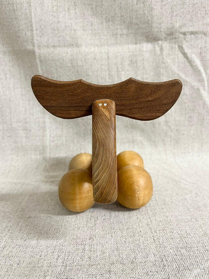 Wooden moose massage roller